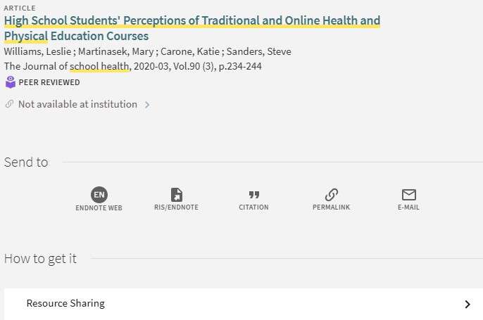 Screenshot of an article in Oria that's not available online