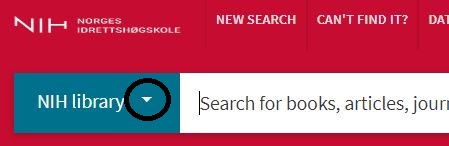 Screenshot from Oria that shows where you change which library catalogues you are searching in.
