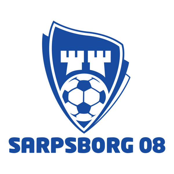Sarpsborg08 logo i blått og hvitt