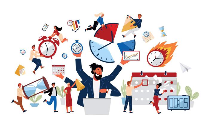 Illustration of many things to do