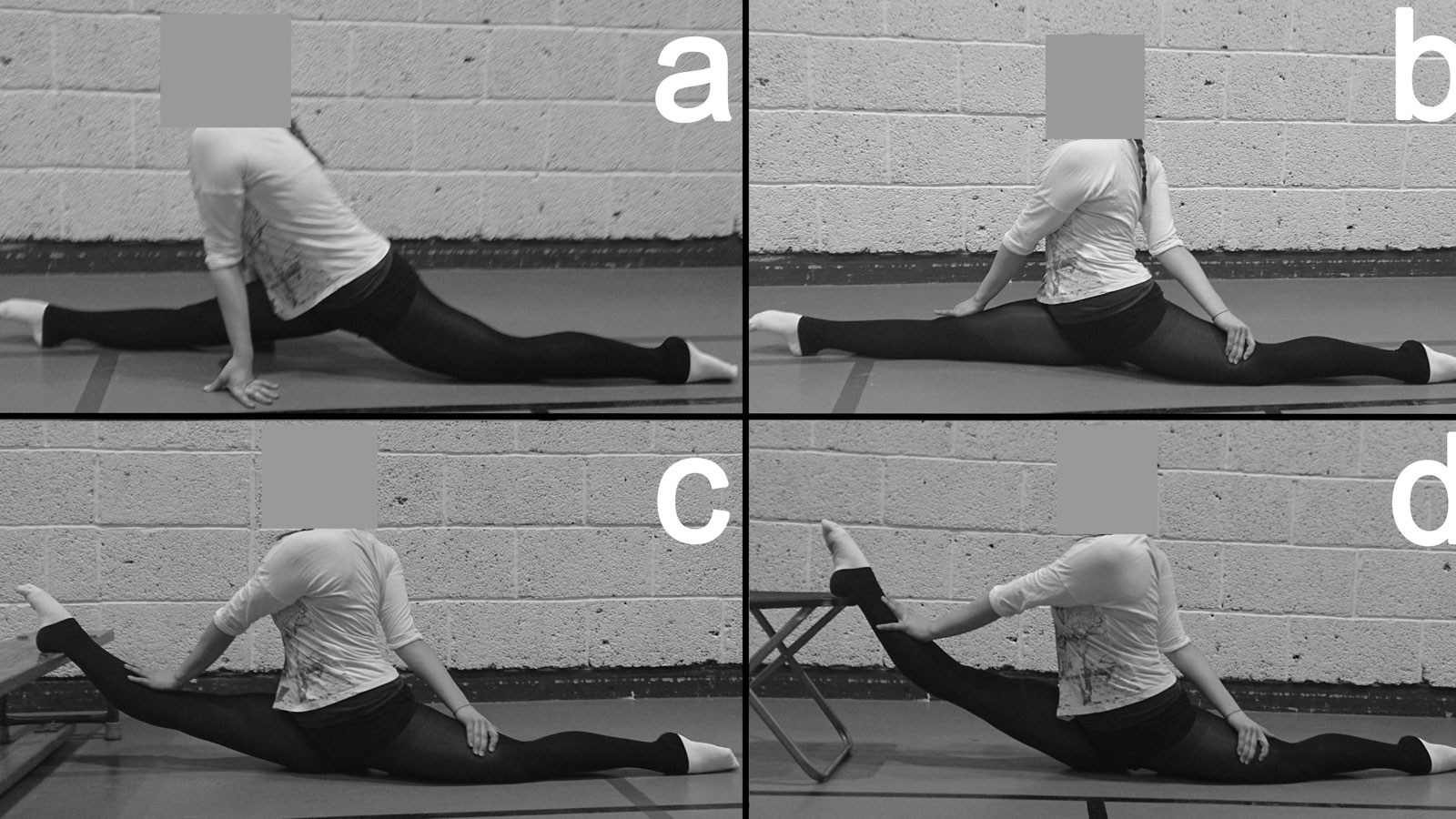 Stretch training - girl doing spagat