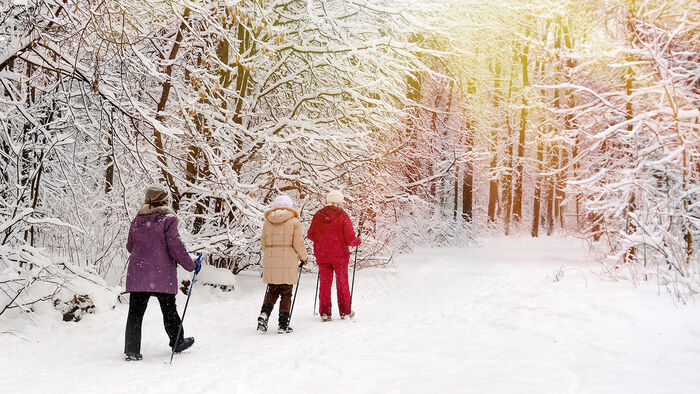 Bildet kan inneholde: snø, vinter, gren, jakke, frysing.