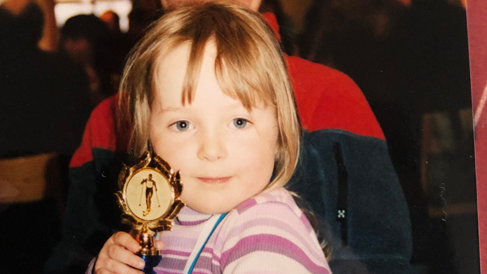 Girl with a medal