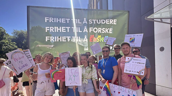 NIH-studenter i Pride-paraden.