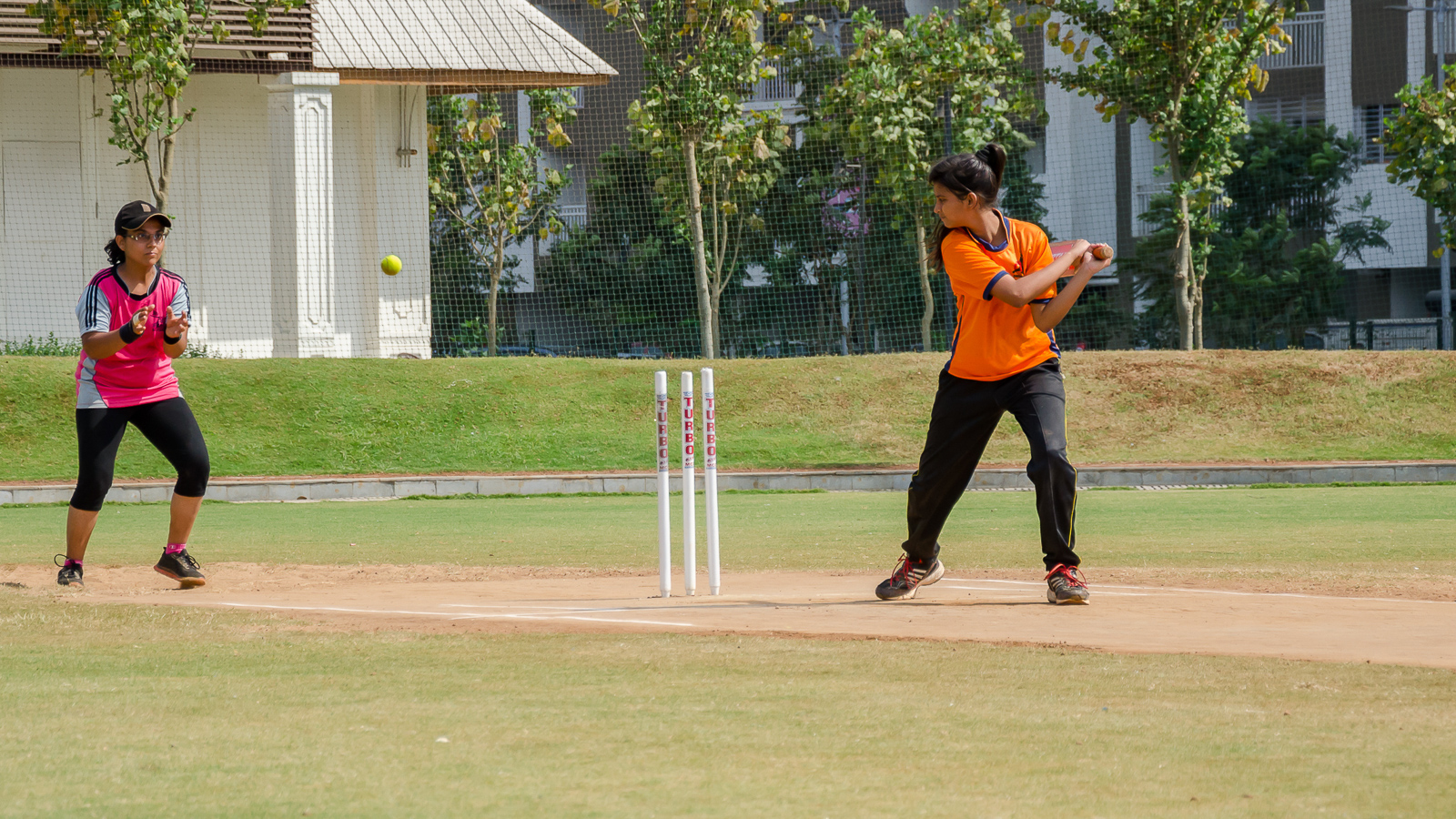 Young kids playing cricket