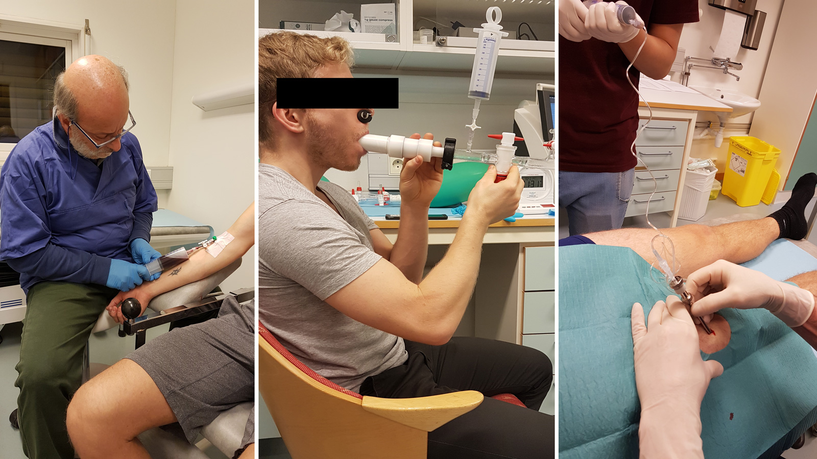 Tre lab-tester for å måle O2-opptak