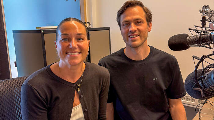 Maria og Mats i studio.