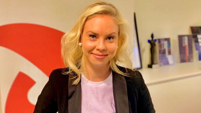 Portrett av Andrea på jobb