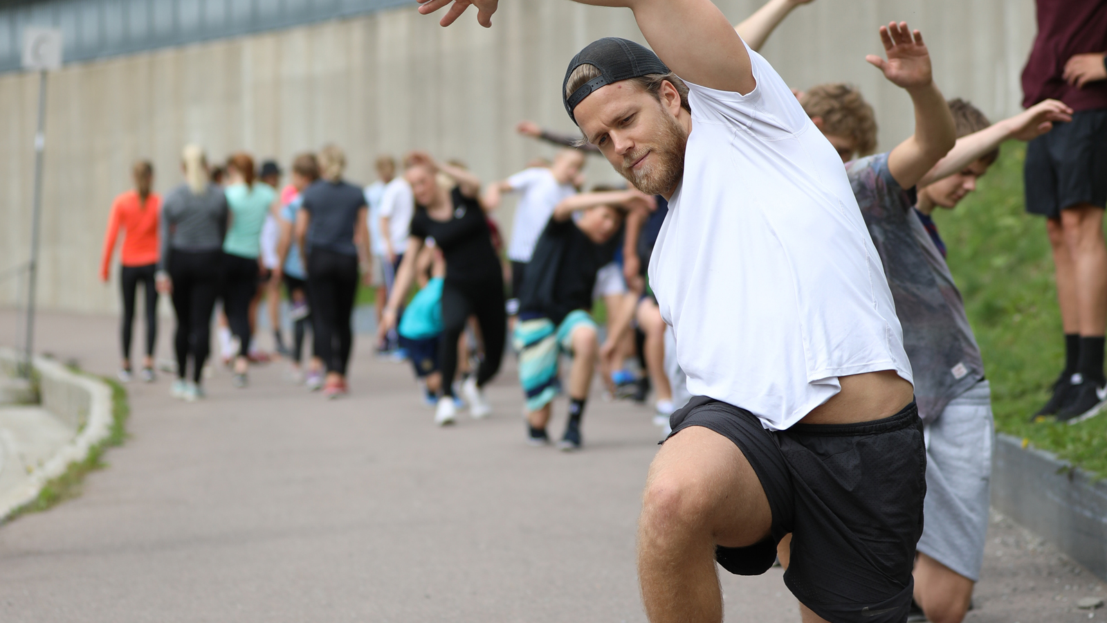 Morten leder gruppetrening